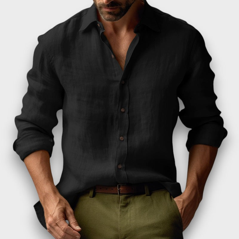 Chemise lin manches longues classique (homme)
