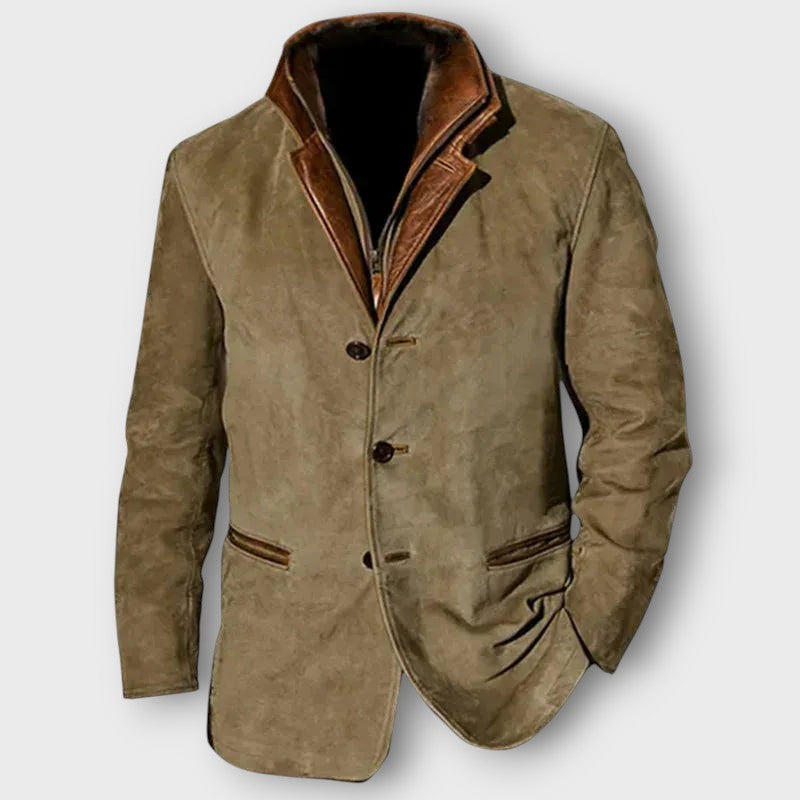 Veste blazer en daim style vintage (homme)