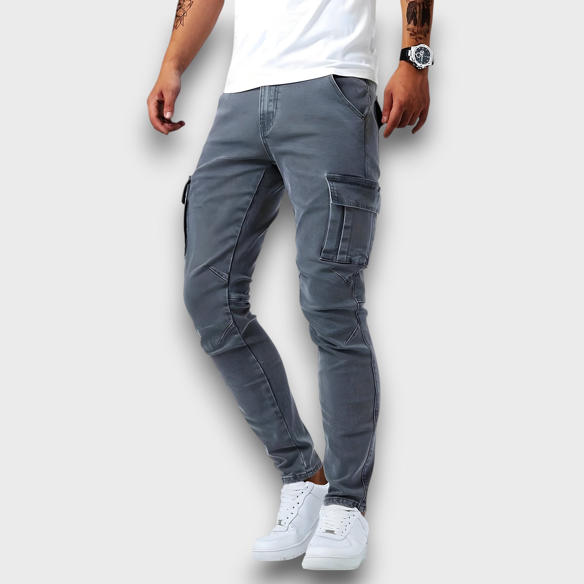 Pantalon cargo avec poches latérales (homme)