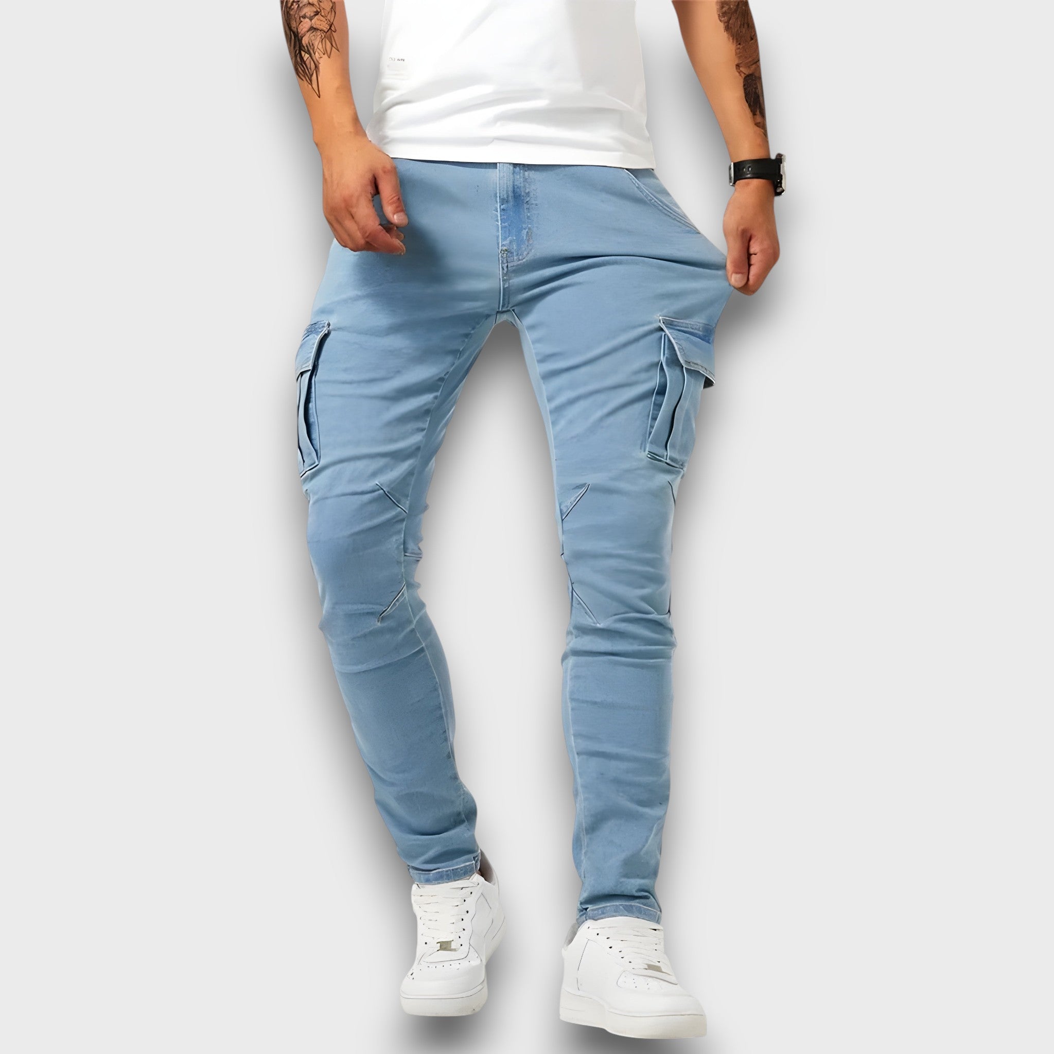 Pantalon cargo avec poches latérales (homme)