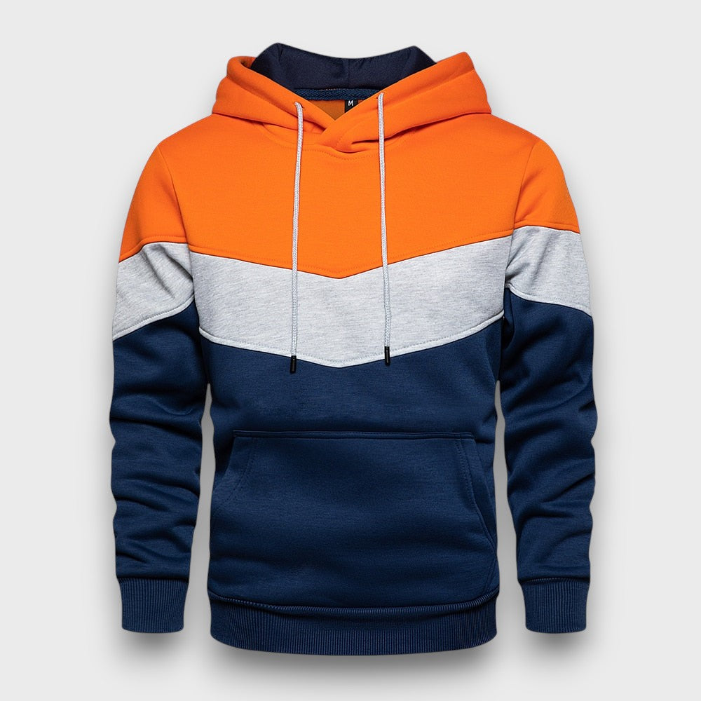 Sweat à capuche homme à design colorblock