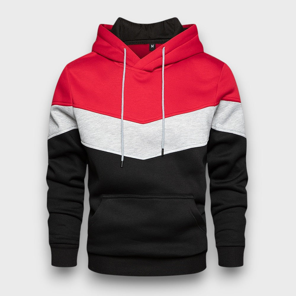 Sweat à capuche homme à design colorblock