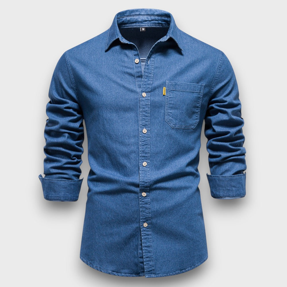 Chemise en jean avec poche poitrine (homme)