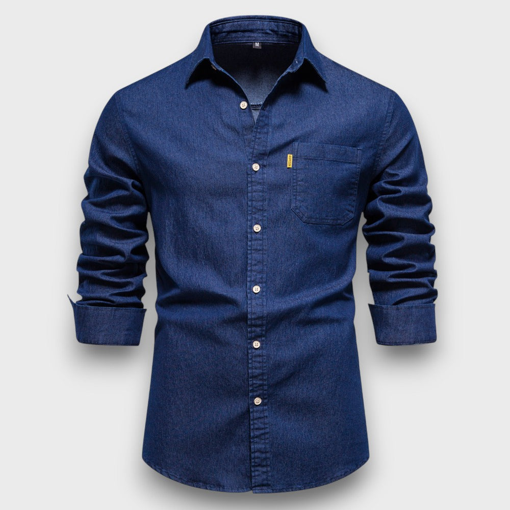 Chemise en jean avec poche poitrine (homme)