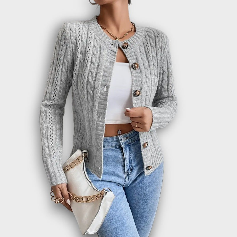 Cardigan en maille avec boutonnage (femme)