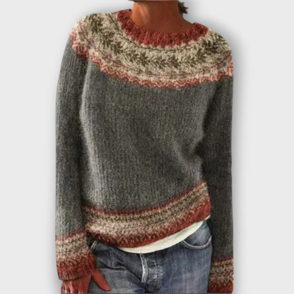 Pull en tricot à motif chaud (femme)
