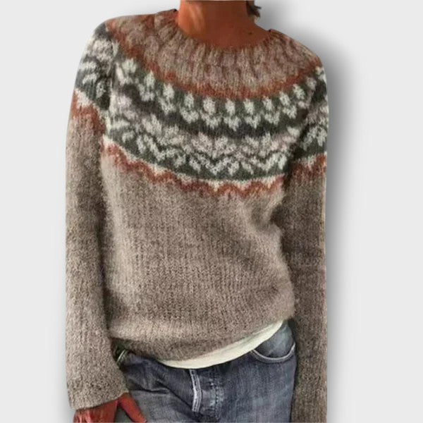 Pull en tricot à motif chaud (femme)