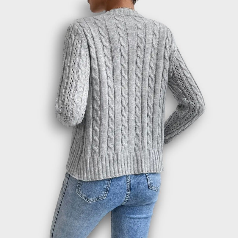 Cardigan en maille avec boutonnage (femme)