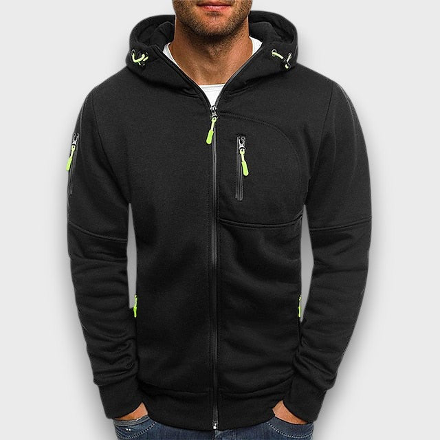 Veste à capuche zippée homme