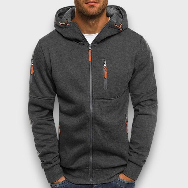 Veste à capuche zippée homme