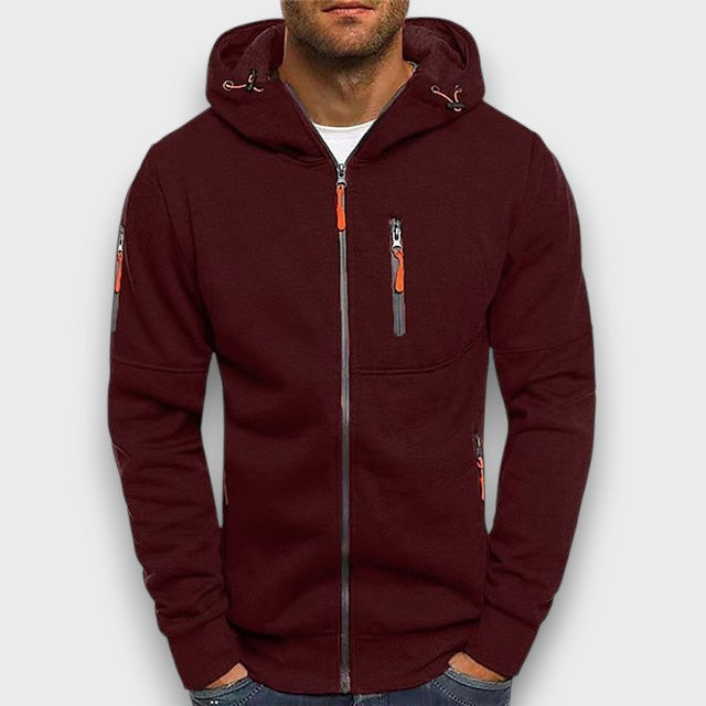 Veste à capuche zippée homme