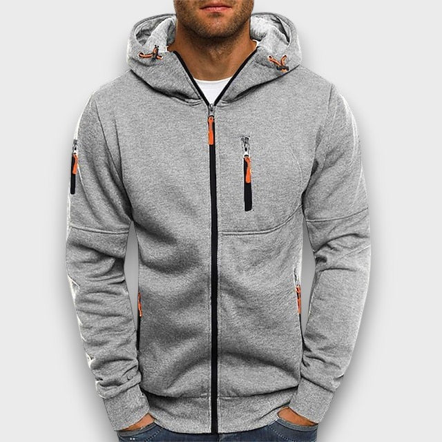 Veste à capuche zippée homme