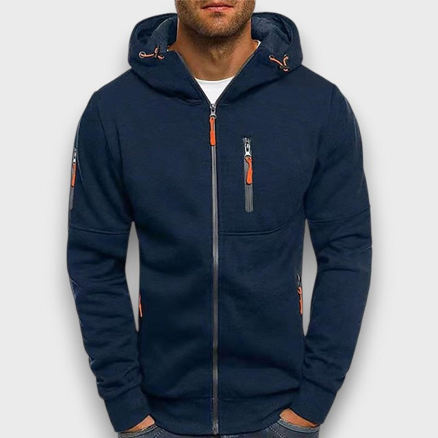 Veste à capuche zippée homme