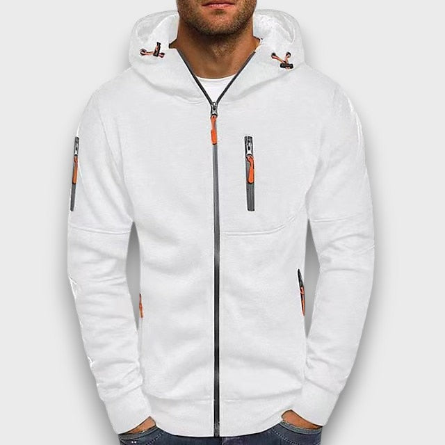 Veste à capuche zippée homme