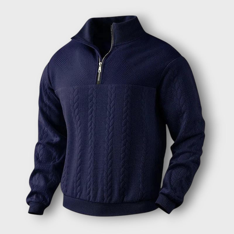 Pull en tricot à col zippé (homme)