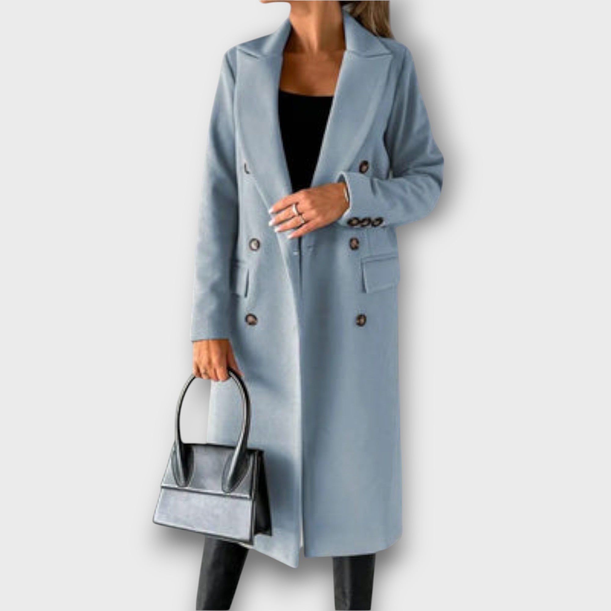 Manteau femme élégant à double boutonnage