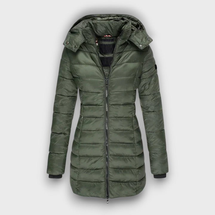 Manteau matelassé femme à capuche