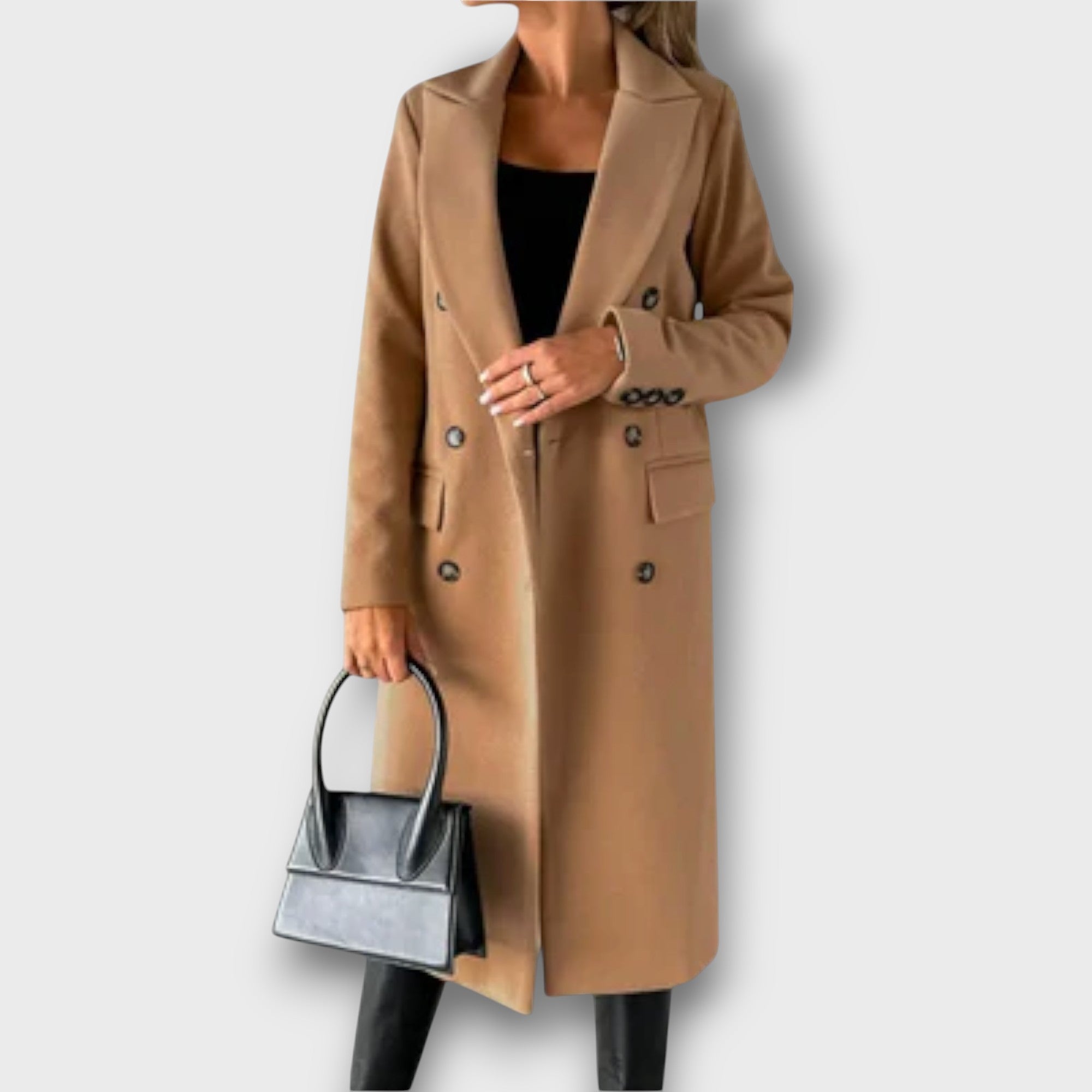 Manteau femme élégant à double boutonnage