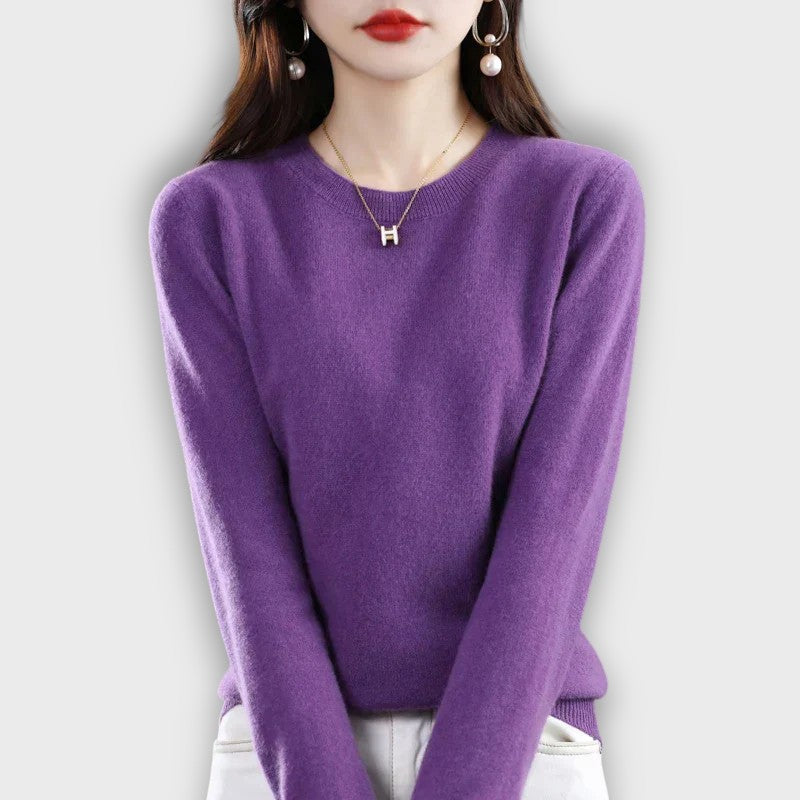 Pull femme col rond