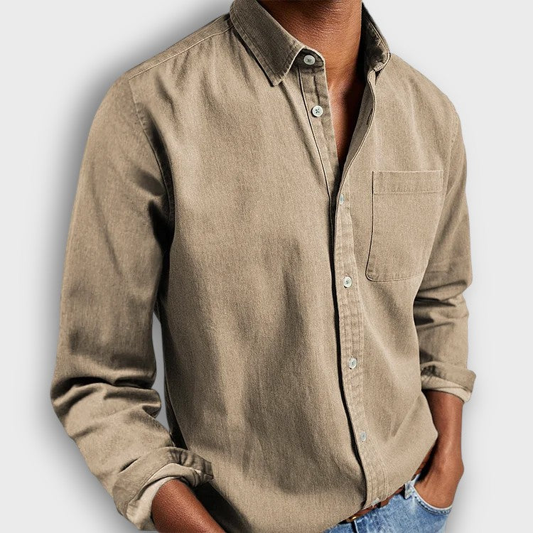 Chemise décontractée avec poche poitrine (homme)