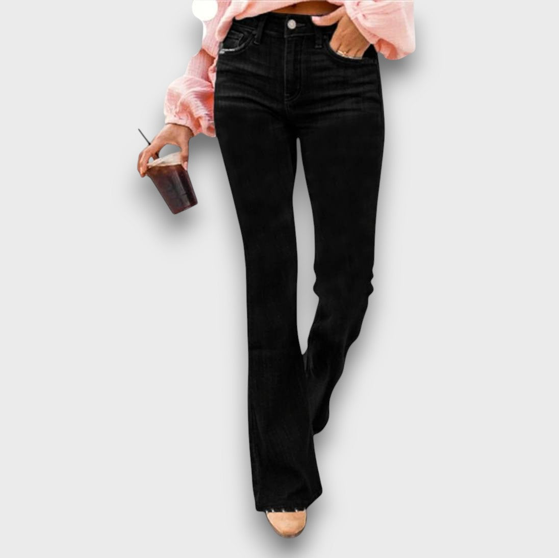 Jean bootcut taille haute femme