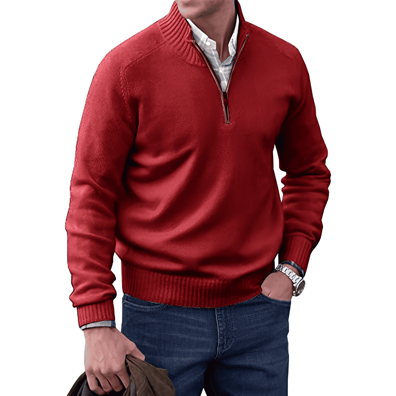 Pull homme à fermeture Éclair