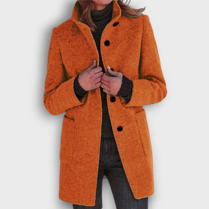 Manteau femme à col montant