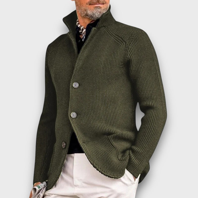 Gilet en maille beige à boutons (homme)