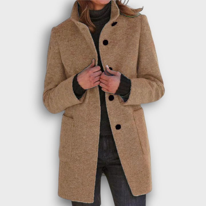 Manteau femme à col montant
