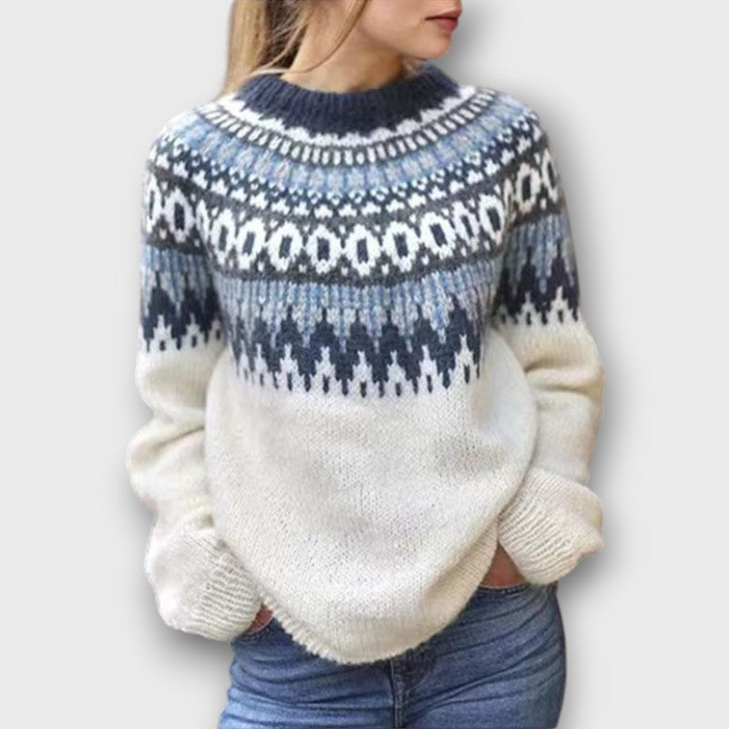 Pull femme motif nordique