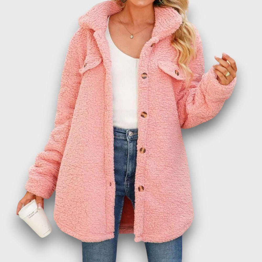 Veste en polaire avec boutons (femme)