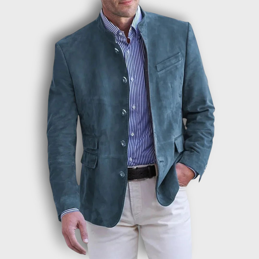 Blazer en daim à col montant (homme)