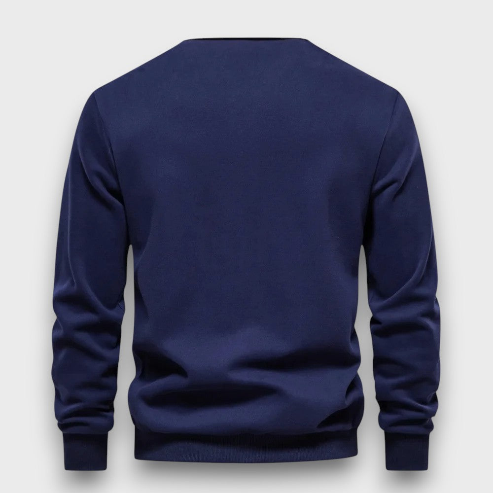 Pull polo homme à col contrasté