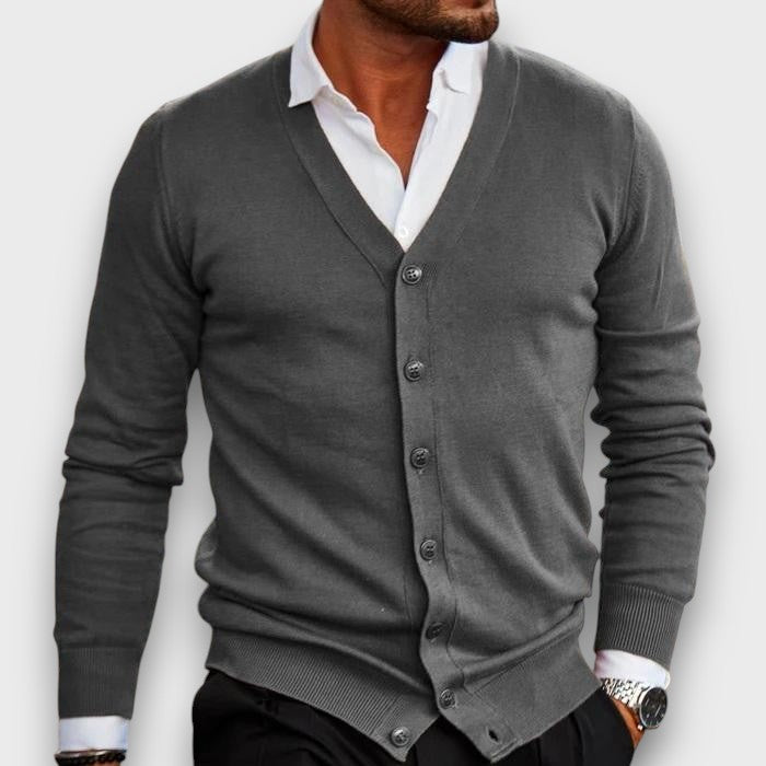 Cardigan élégant à boutons (homme)