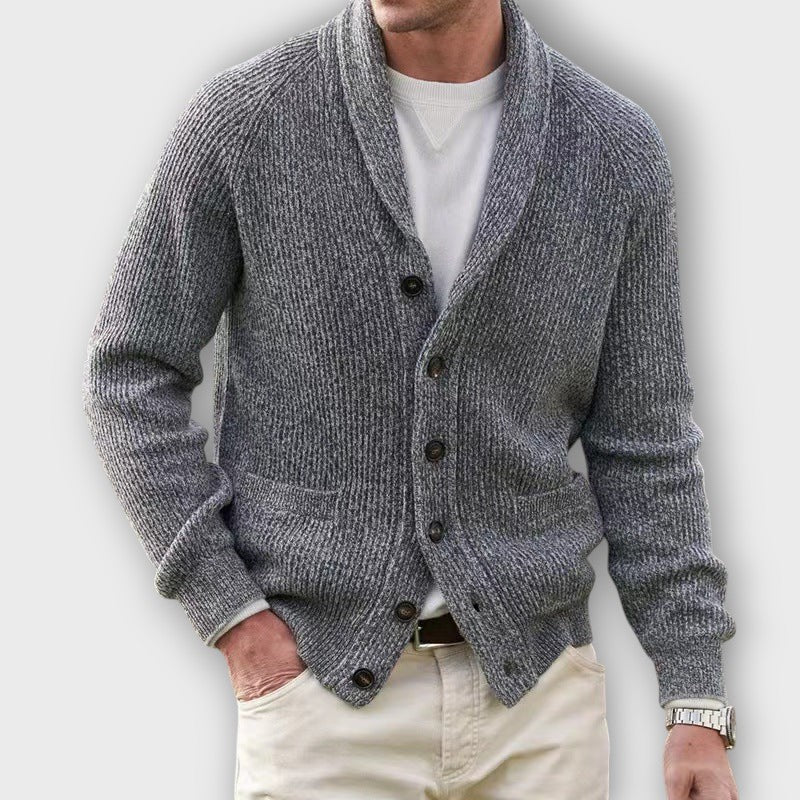 Gilet en tricot à col châle (homme)