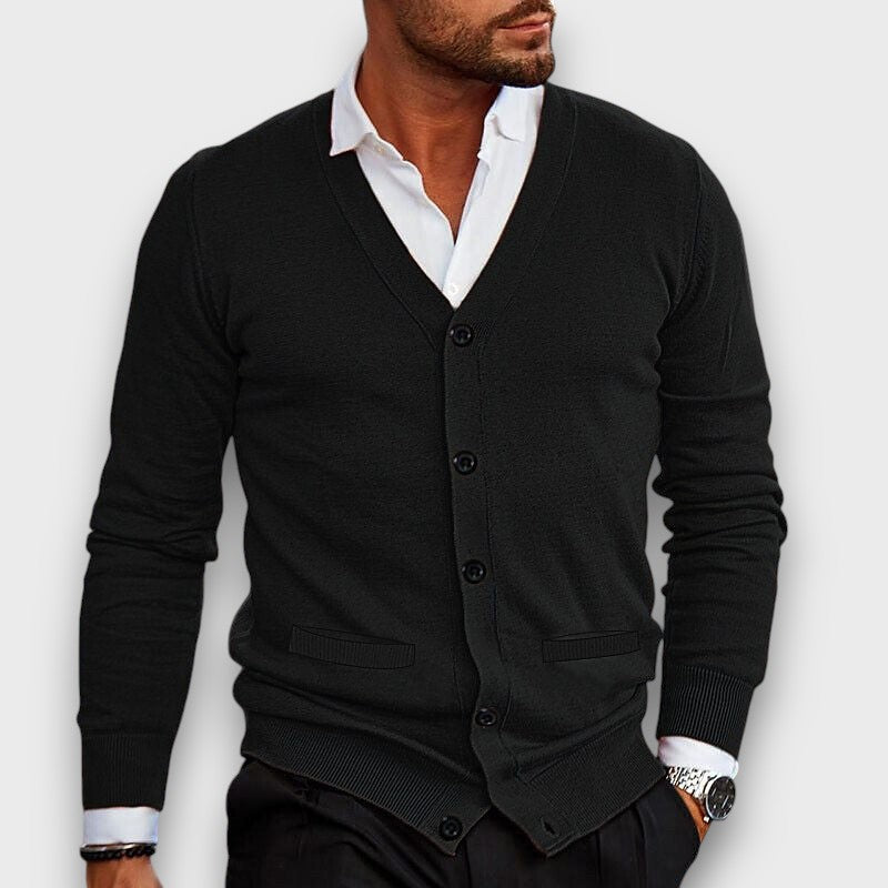 Cardigan élégant à boutons (homme)