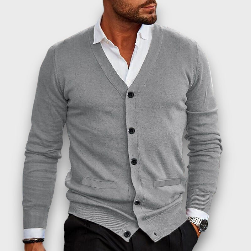 Cardigan élégant à boutons (homme)
