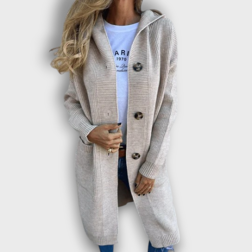 Élégant manteau en maille pour femmes