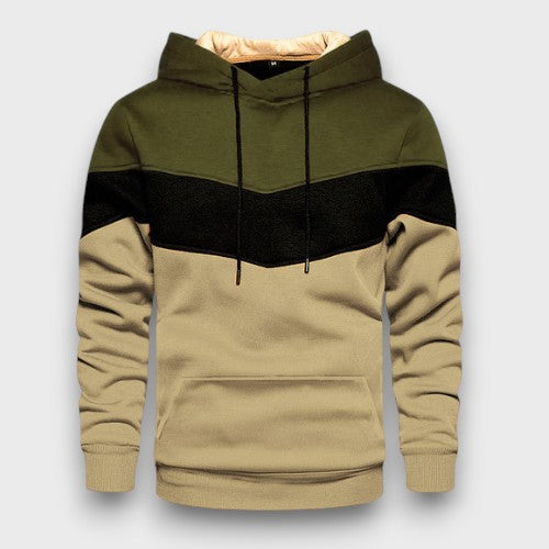 Sweat à capuche homme à design colorblock
