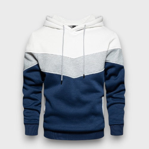 Sweat à capuche homme à design colorblock