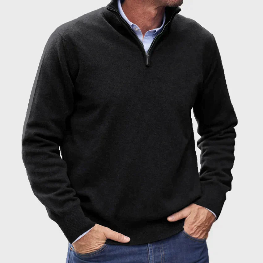 Pull homme half zip