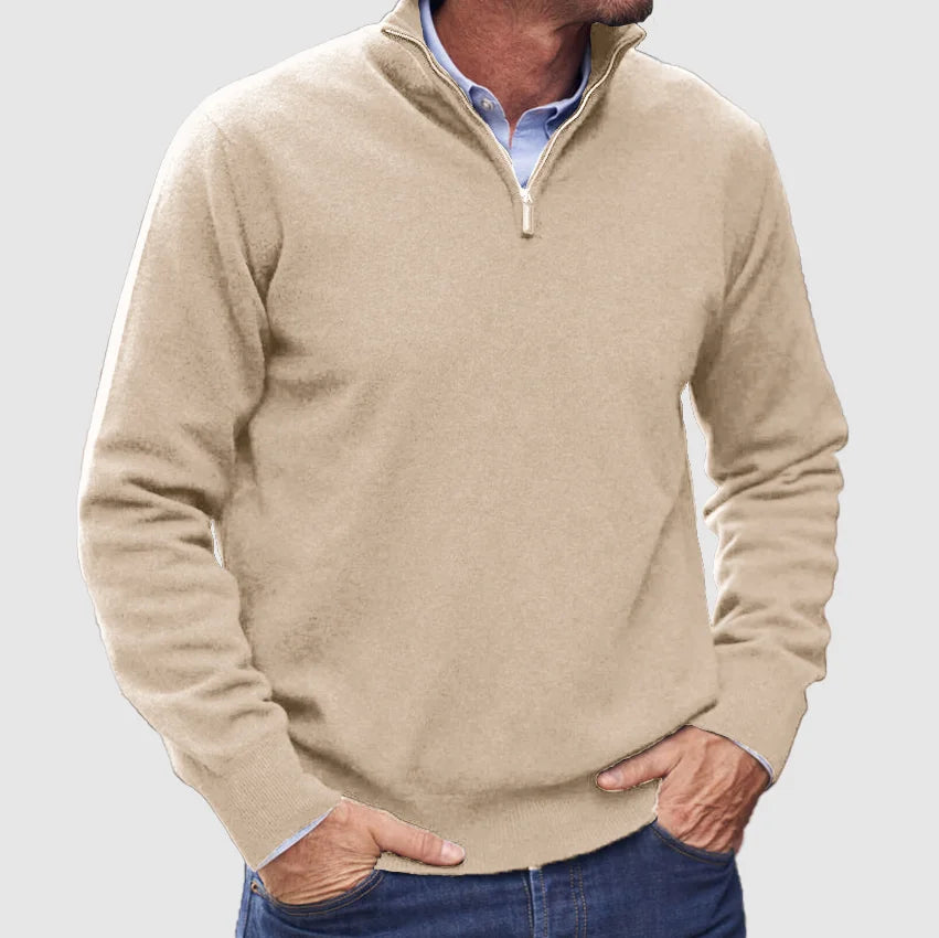 Pull homme half zip