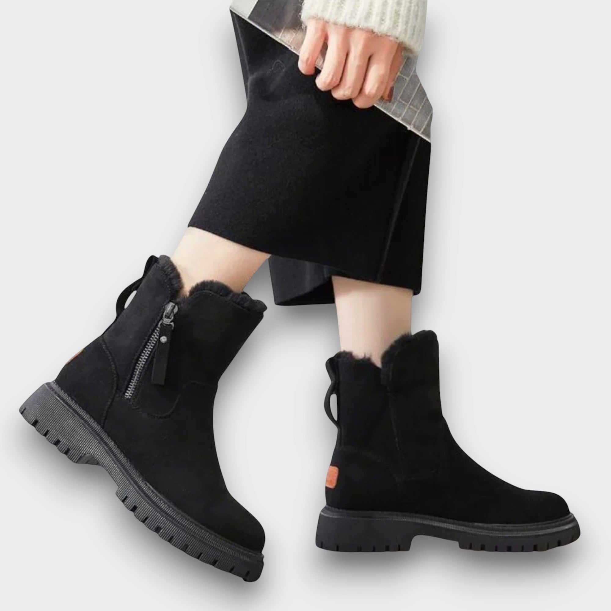 Bottines d’hiver doublées à fermeture éclair (femme)