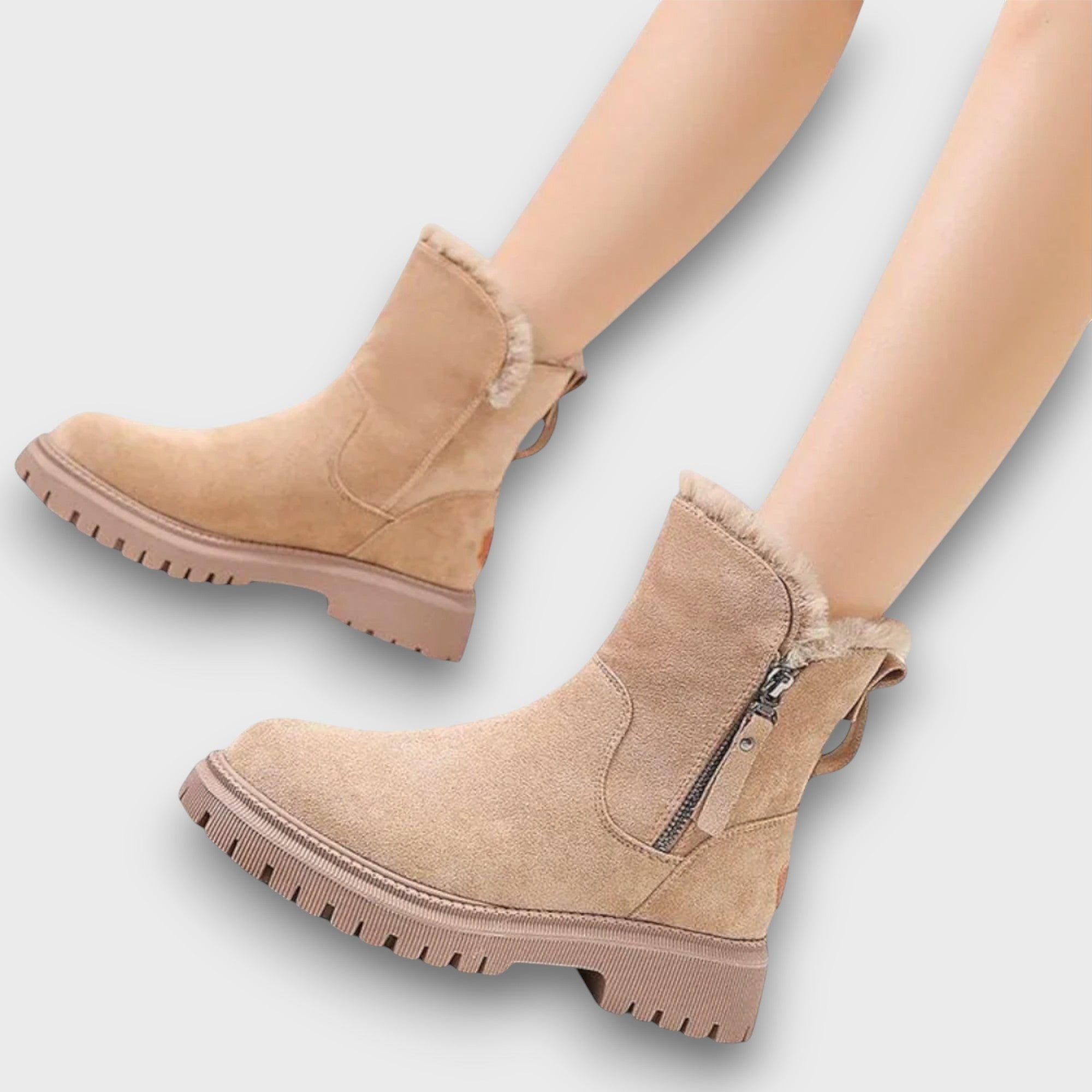 Bottines d’hiver doublées à fermeture éclair (femme)