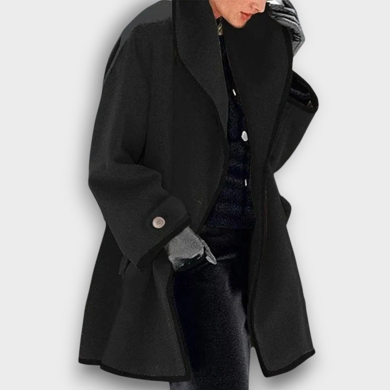 Manteau oversize avec passepoil contrasté (femme)